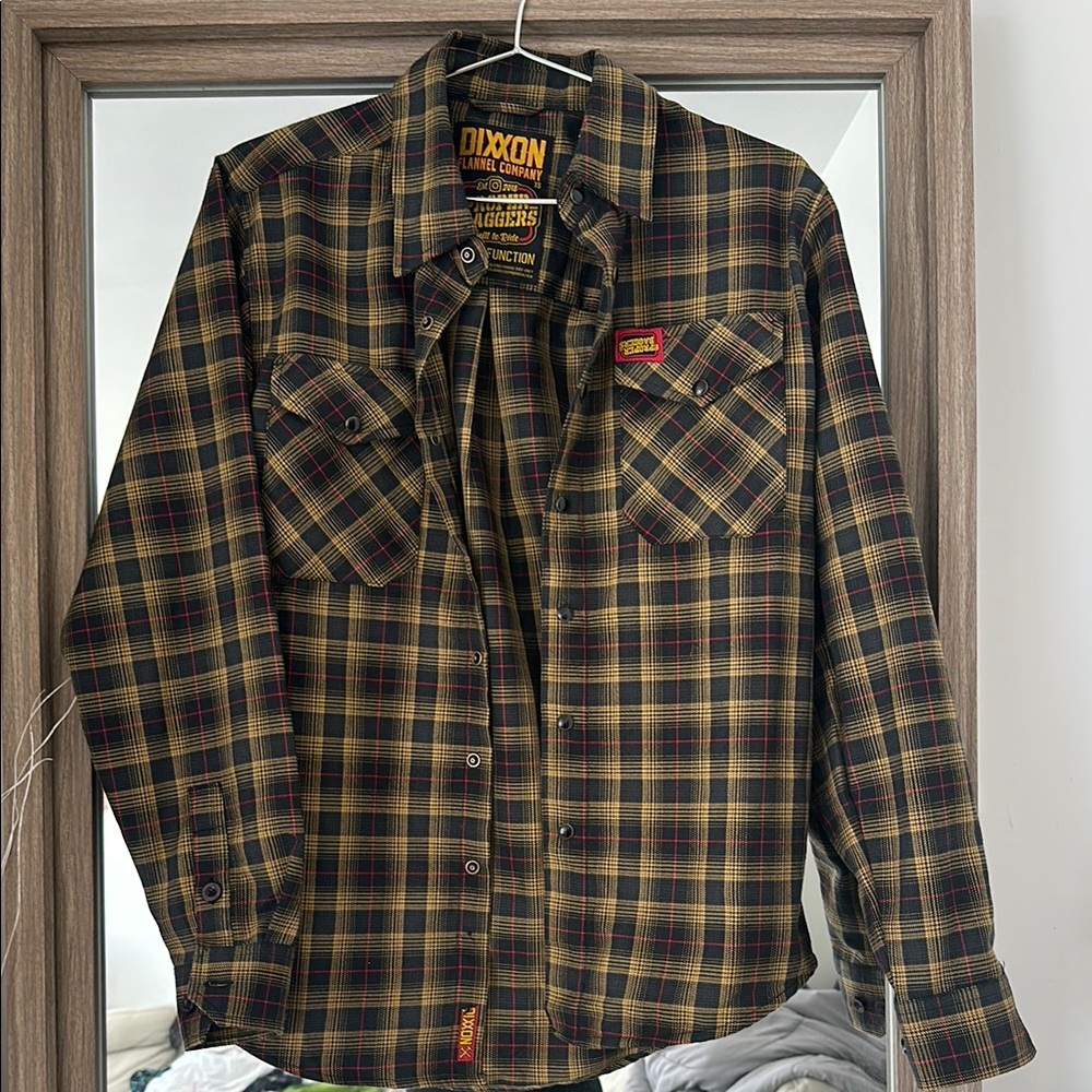 DIXXON Plaid Flannel Shirt in Yellow and Black